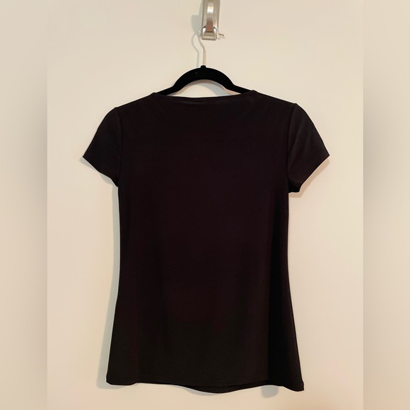 NWOT WHITE HOUSE BLACK MARKET XXS Black Cutout blouse - Picture 3 of 5